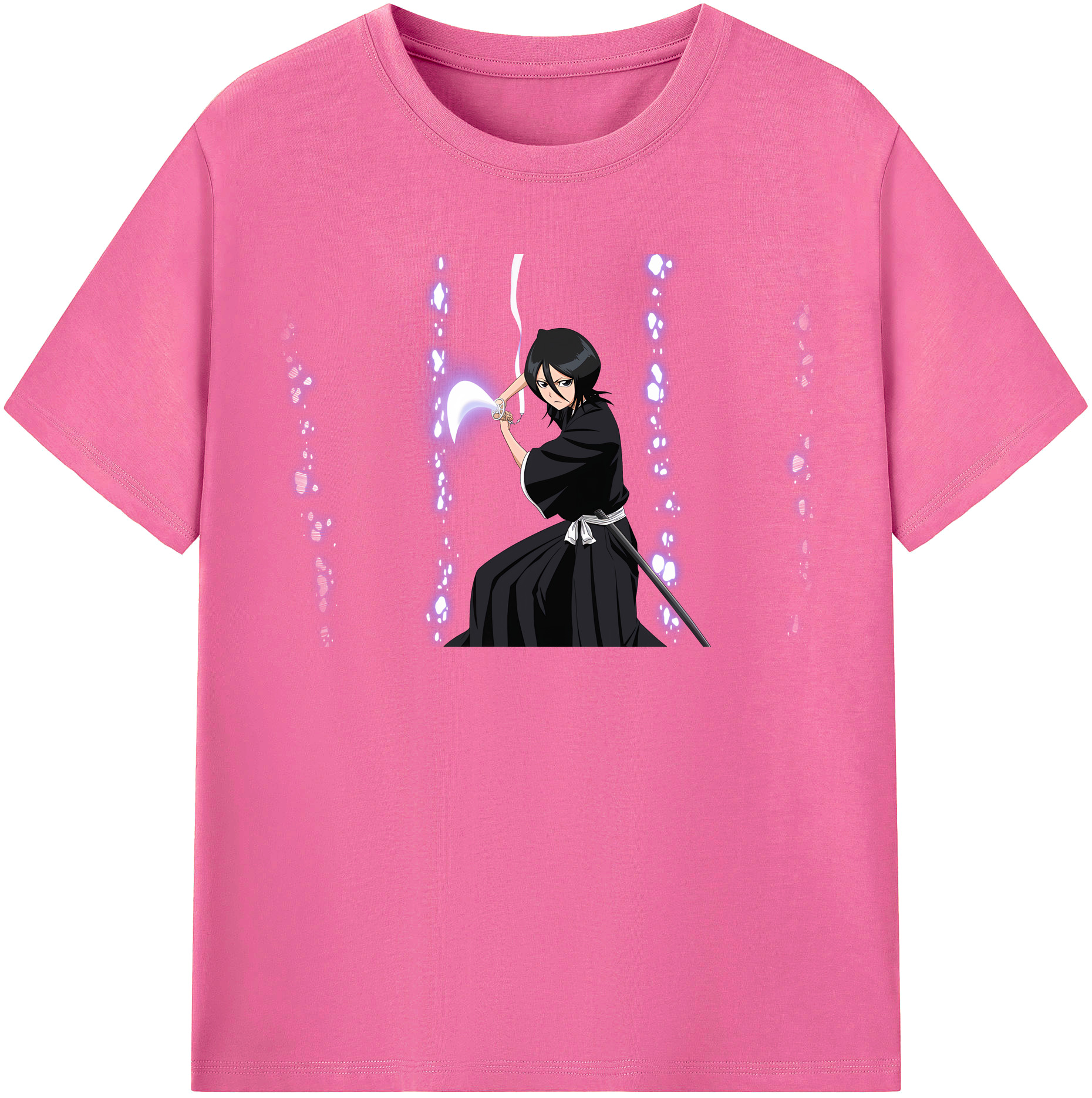 （画像用） ブリーチ 朽木ルキア BLEACH Kuchiki Rukia レディースカジュアルプリントTシャツ（綿100％）